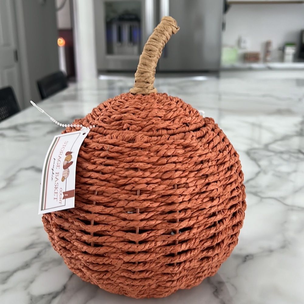 Target 2023 - NWT - Pumkin & Apple Baskets with Removable Tops - Picture 3 of 14